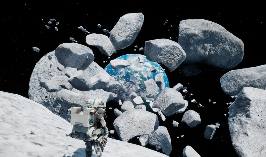 Looking out at the horizon.